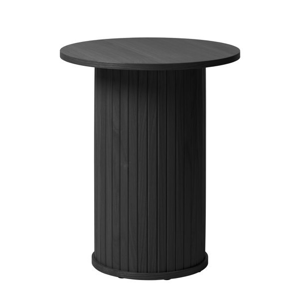 AllModern Midcentury Modern Round Pedestal Side Table, 20"w, Natural
